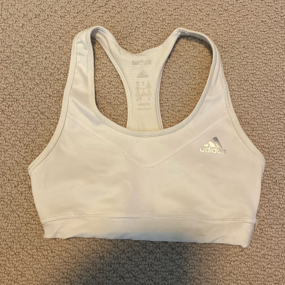Adidas techfit climalite XS Women’s Teen White Athletic Sports Bra